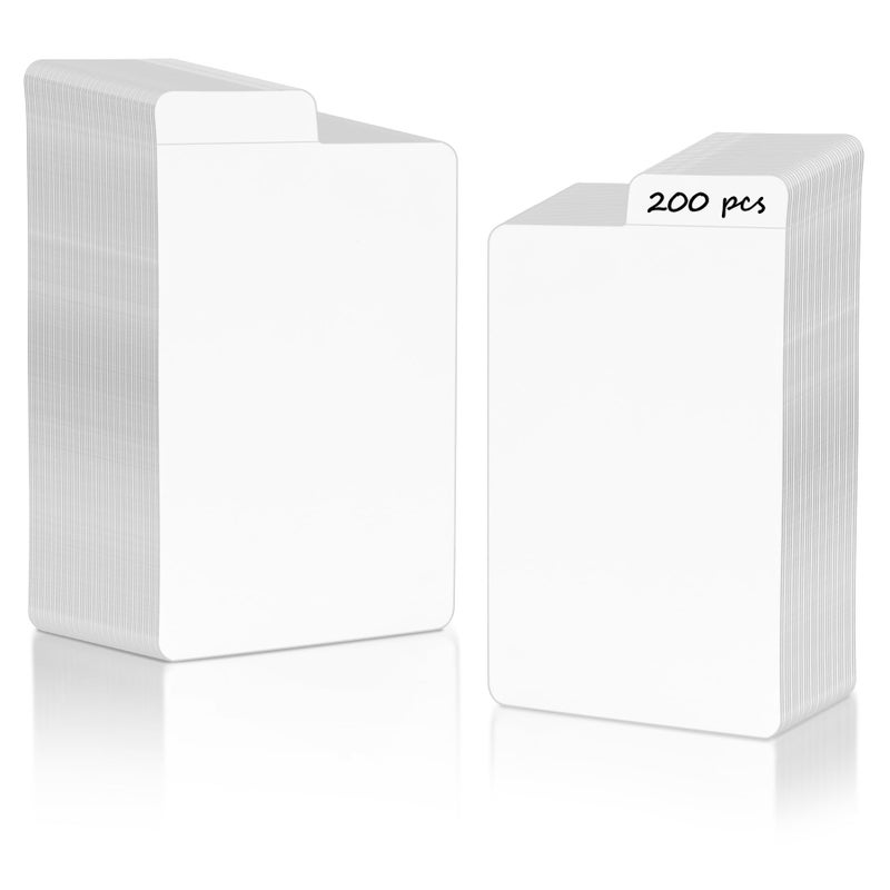 Philbinden 200PCS White Trading Card Dividers,Paper Divider Cards Organizer for Sport Game Business Playing Cards Gathering Storage Supplies (White-Vertical) - Image 1